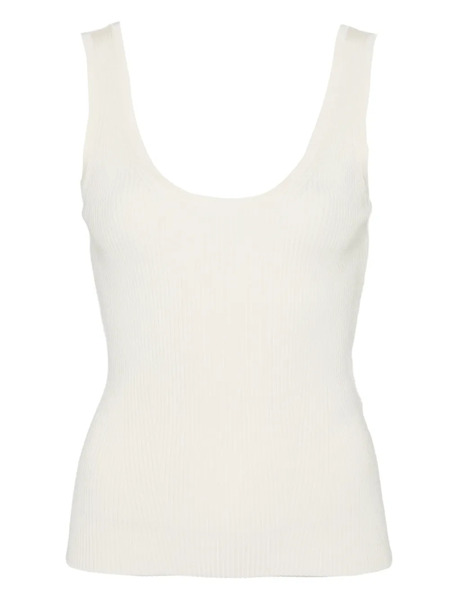  Zimmermann Scoop-neck Ribbed Tank Top - Neutrals 