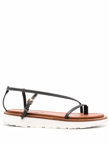  Zimmermann Skinny Strap Flat Sandals - Black 