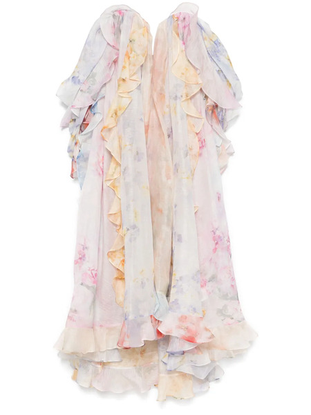  Zimmermann Strapless Ruffle Maxi Dress - Pink 