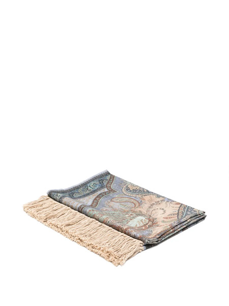  Zimmermann Tapestry Blue Multi Fringed Towel - Neutrals 
