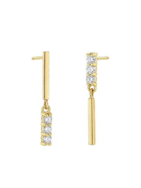  Zoë Chicco 14k Yellow Gold Bar Diamond Drop Earrings 