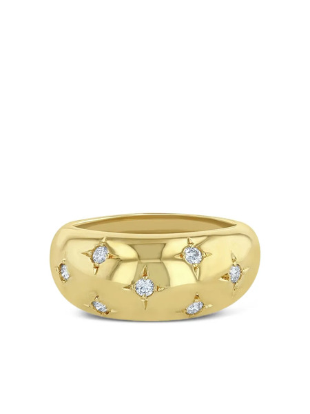  Zoë Chicco 14k Yellow Gold Medium Aura Diamond Ring 