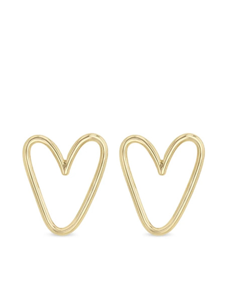  Zoë Chicco 14k Yellow Gold Open Heart Earrings 