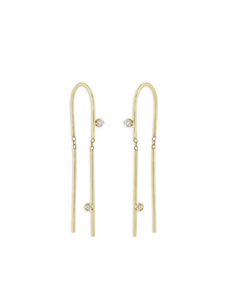  Zoë Chicco 14k Yellow Gold Wire Diamond Earrings 