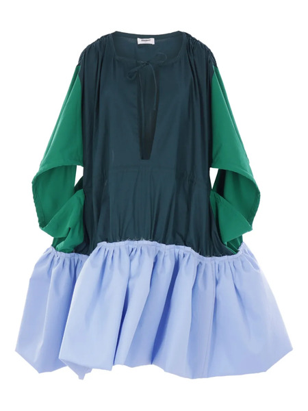  Zomer Balloon Ruffled Mini Dress - Green 