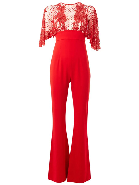  Zuhair Murad Exposed Back Jumpsuit - Red 