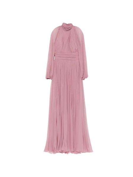  Zuhair Murad Silk Maxi Dress - Pink 