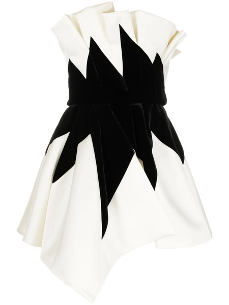  Zuhair Murad Strapless Flared Minidress - Black 