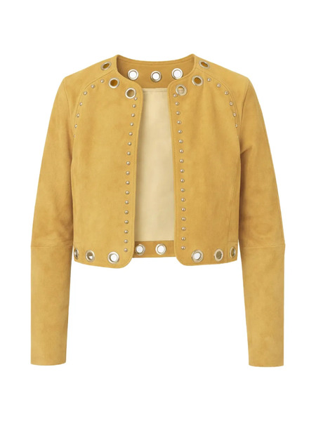  Zut Studded Suede Jacket - Yellow 