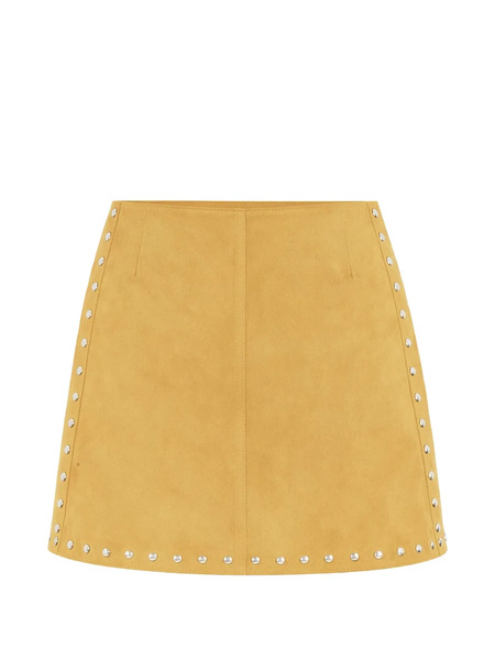  Zut Studded Suede Mini Skirt - Yellow 