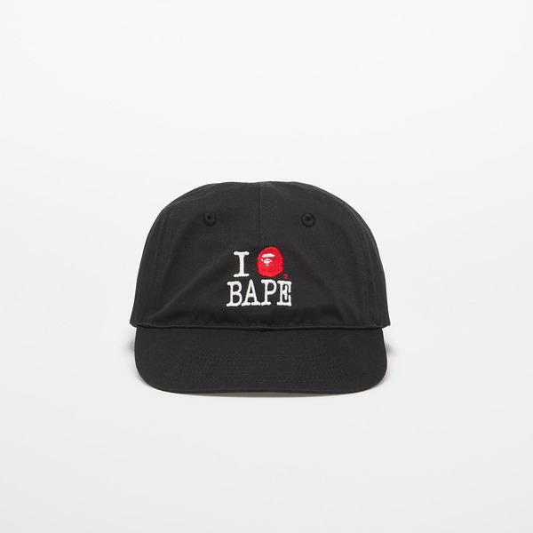  A Bathing Ape Logo Cotton Twill Cap Black Universal 