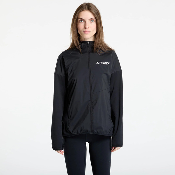  Jacket Adidas Terrex Xperior Climawarm+ Wind Light Fleece Hooded Jacket Black/ Carbon/ Semi Impact Orange Xs 