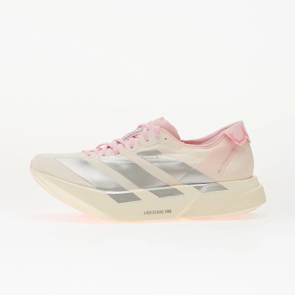  Sneakers Adidas Adizero Adios Pro 4 Core White/ Silver Met./ Clear Pink Eur 40 