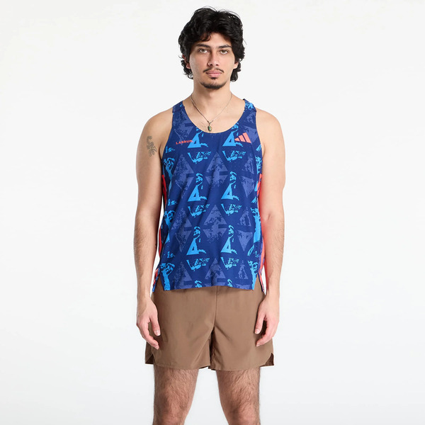  T-shirt Adidas Adizero Labrum Tank Top Dark Blue/ Lucid Red S 