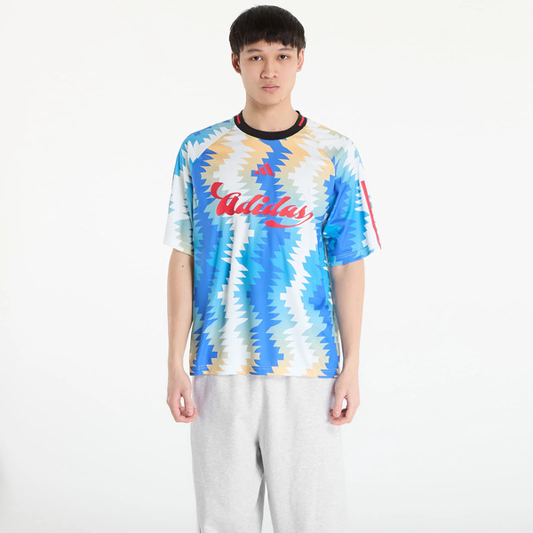  T-shirt Adidas House Of Tiro X Common Goal Jersey Off White/ Semi Ice Tangerine/ Ray Blue- Multicolor Xl 