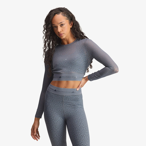  Top Adidas X Stella Mccartney Asmc Longsleeve Lace Crop Top Onix M 