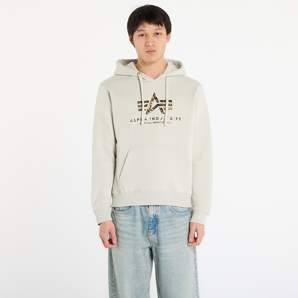  Sweatshirt Alpha Industries Basic Hoodie Bl Effect Print Stone Xl 