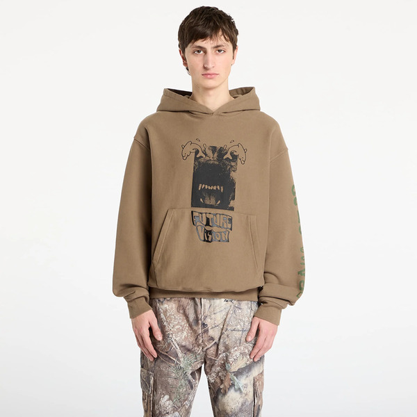  Sweatshirt Brain Dead Future Vision Hoodie Coffee M 