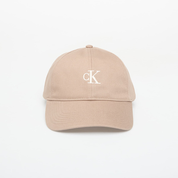  Cap Calvin Klein Monogram Embroidery Baseball Cap Desert Taupe/ Contrast Logo Universal 