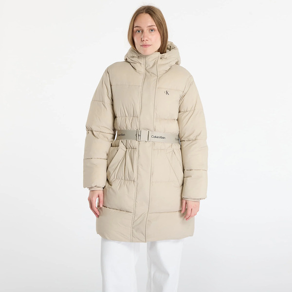  Jacket Calvin Klein Jeans Belted Midweight Coat Brown L 