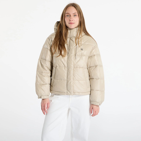  Jacket Calvin Klein Jeans Shine Puffer Jacket Brown M 