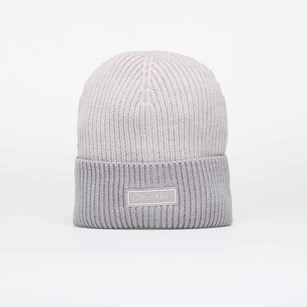  Calvin Klein Patch Wool Chunky Hat Grey Universal 