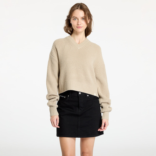  Sweater Calvin Klein Jeans Chunky V-neck Sweater Pelican S 