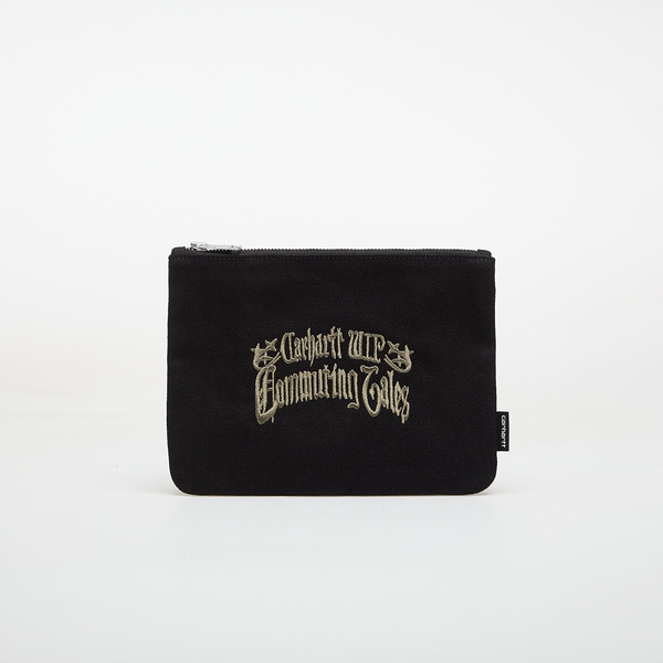  Carhartt Wip Canvas Graphic Zip Wallet Commuting Tales Embroidery/ Black Universal 