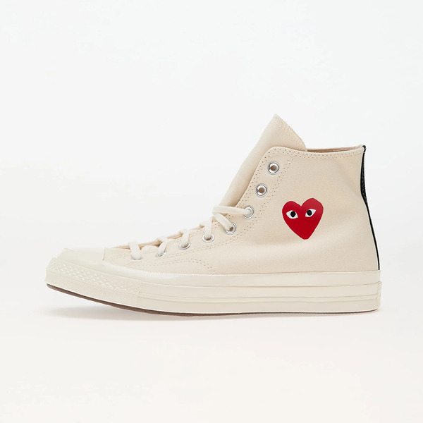  Sneakers Converse X Comme Des Garçons Play Chuck 70 Hi Milk/ Red/ Black Eur 39 