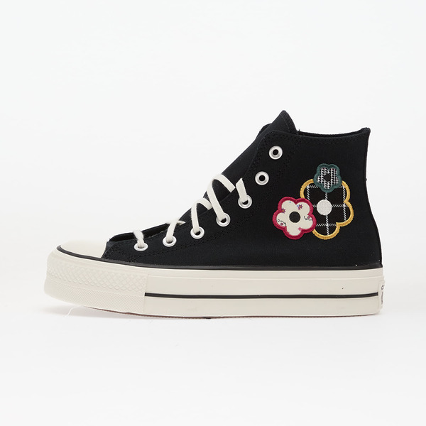  Sneakers Converse Chuck Taylor All Star Lift Platform Floral Patchwork Hi Black/ White/ Sunny Angle Eur 41 