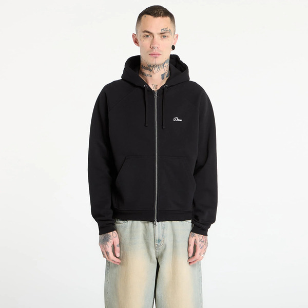  Sweatshirt Dime Cursive Small Logo Zip Hoodie Unisex Black M 