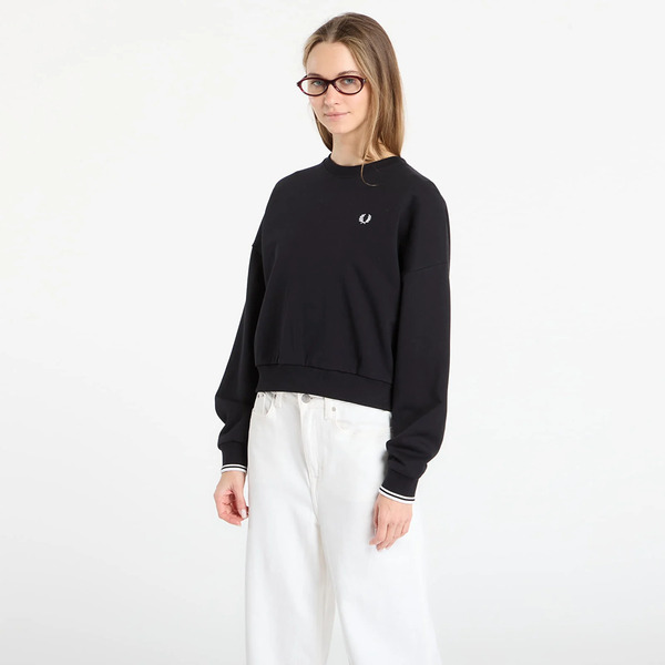  Sweatshirt Fred Perry Tipped Sweatshirt Black 36 