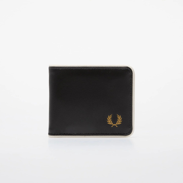  Wallet Fred Perry Coated Polyester Billfold Wall Black/ Ecru Universal 
