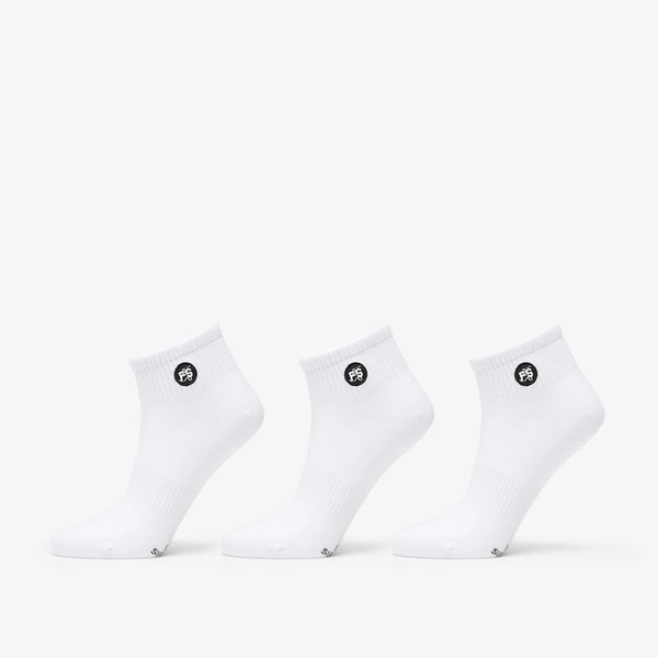  Footshop Ankle Socks 3-pack White 43-46 