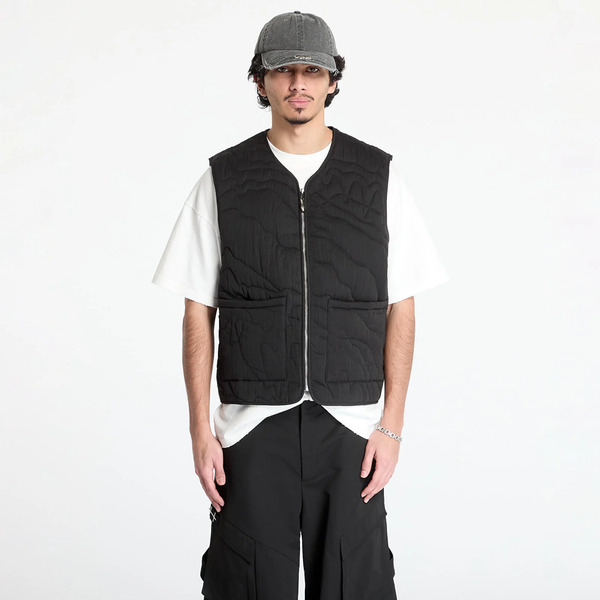 Ftshp Silver Lining Quilted Vest Unisex Black Xs 
