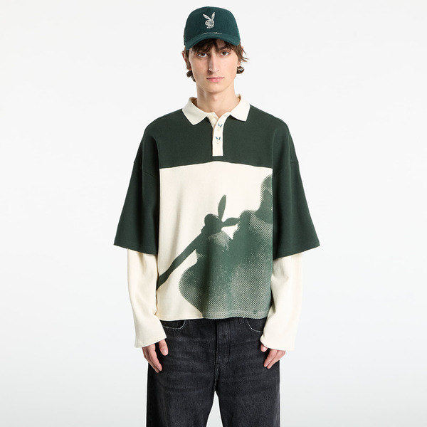  T-shirt Playboy X Ftshp Double Sleeve Polo Unisex Green Xxl 