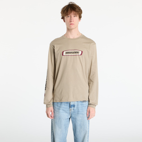  T-shirt Horsefeathers Raceway Ls T-shirt Taupe M 