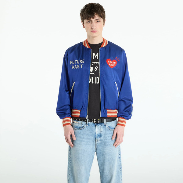  Jacket Human Made Satin Jacket Unisex Blue Xl 