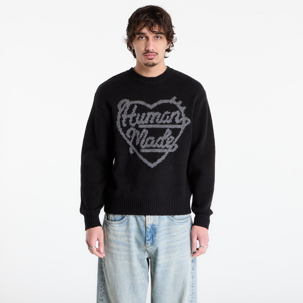  Sweater Human Made Heart Knit Sweater Unisex Black Xl 