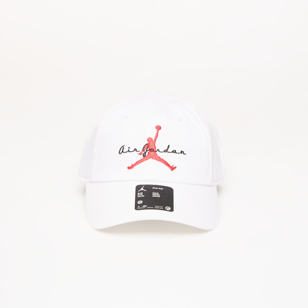  Jordan Club Cap Unstructured Adjustable Hat White/ Black/ University Red S/m 