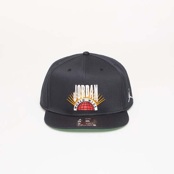  Jordan Essentials Pro Structured Flat Bill Hat Black/ Kelly Green/ Sail L/xl 