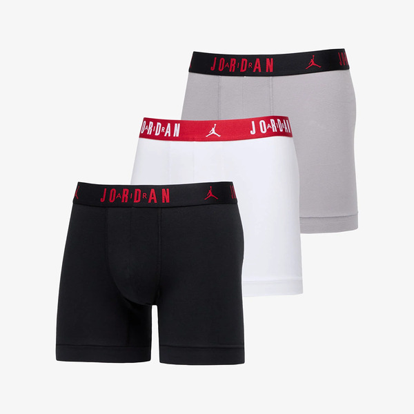  Jordan Flight Cotton Core 3-pack Boxer Brief Black/ White M 