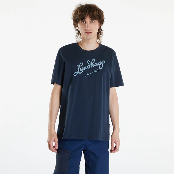  T-shirt Lundhags Järpen Logo T-shirt M Deep Blue L 