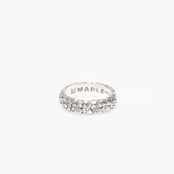  Maple Floral Band Silver 925 8 