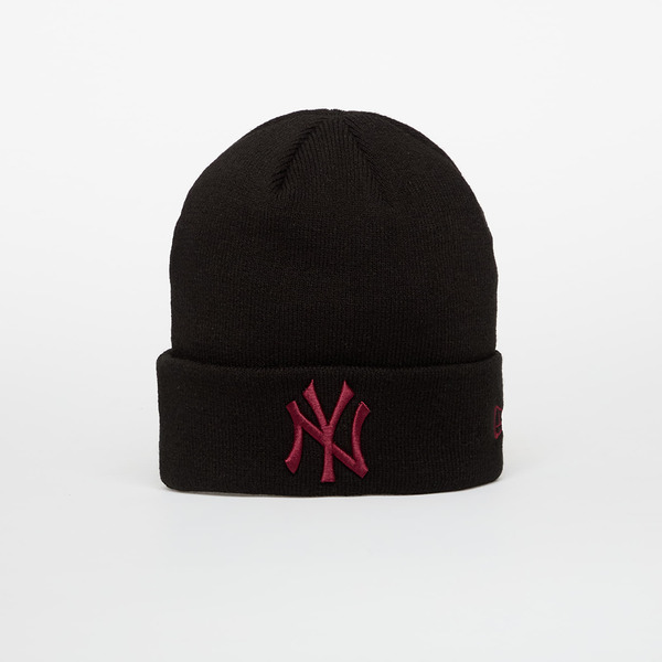  New Era Knit Medium Mlb League Essential Beanie New York Yankees Black/ Frosted Burgundy Universal 