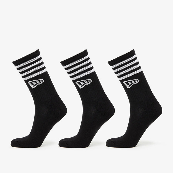  New Era Stripe Crew 3-pack Black 39-42 