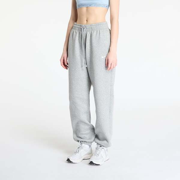  Pants Nike Sportswear Phoenix Fleece Women's High-waisted Oversized Sweatpants Dark Grey Heather/ Sail L 