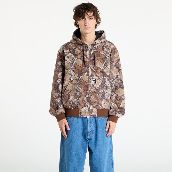  Jacket Obey Glen Zip Up Jacket Fence Camo Multi L 