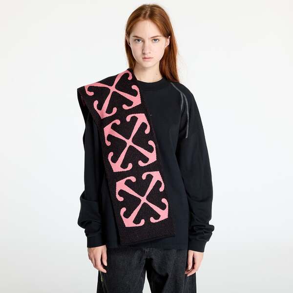  Off-white Kids Arrow Diag Scarf Black/ Pink Universal 