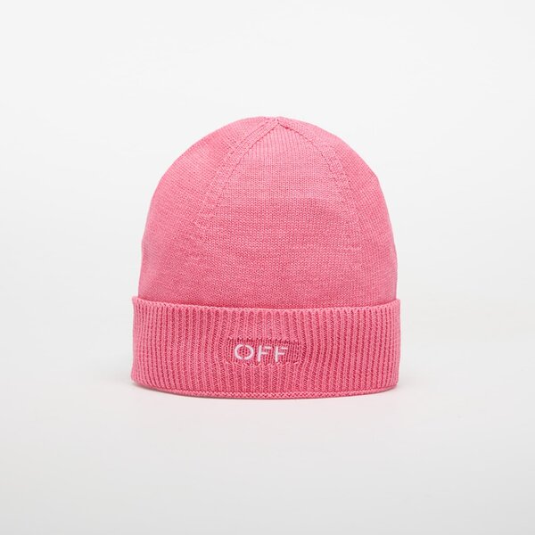  Off-white Kids Off Stamp Clear Beanie Fuchsia/ White Ii 